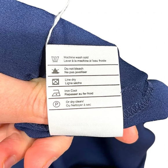 VINCE Navy Blue Zip Front Short Sleeve‎ Jumpsuit Size 2 - Picture 8 of 8